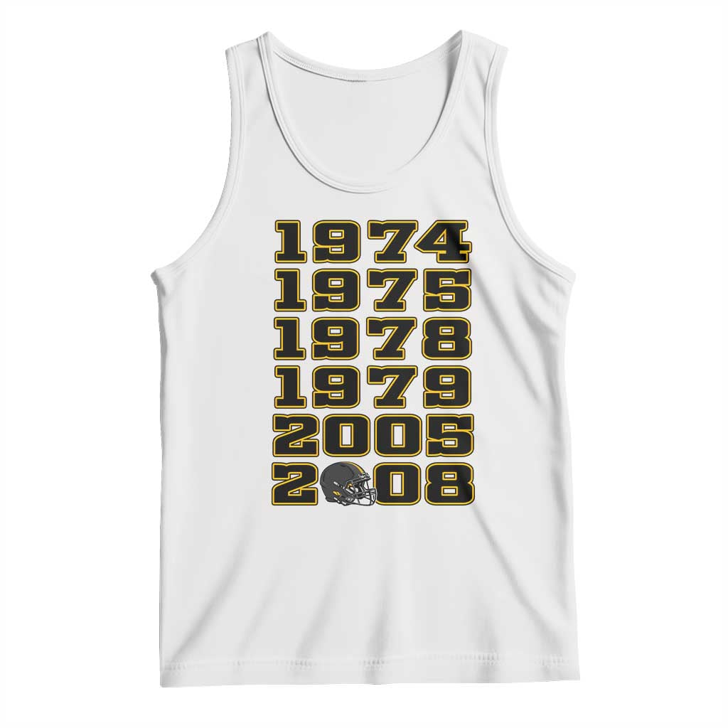 Six Historic Championship Seasons Tank Top Vintage Football Fan Graphic TS12 White Print Your Wear