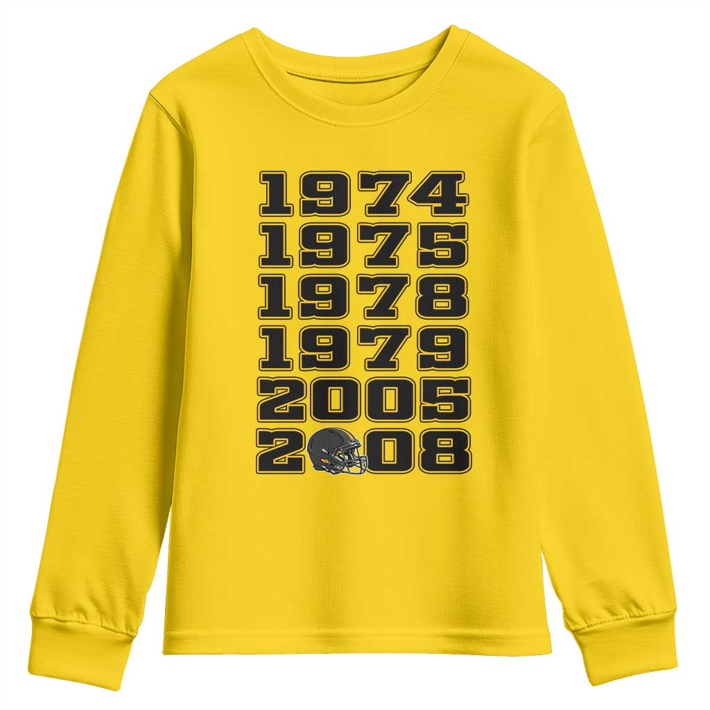 Six Historic Championship Seasons Youth Sweatshirt Vintage Football Fan Graphic TS12 Daisy Print Your Wear