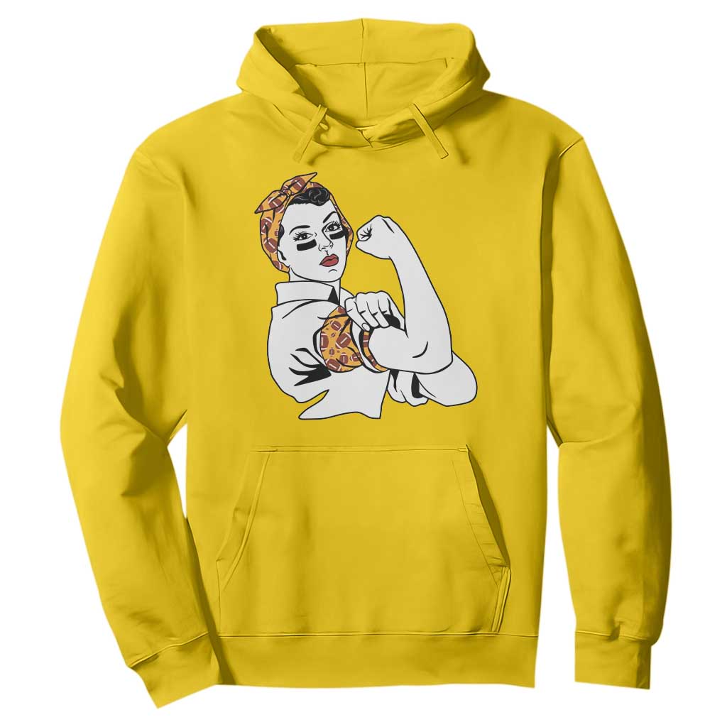 We Can Do It Game Day Hoodie Rosie The Riveter Strong Woman Football Fan TS12 Daisy Print Your Wear