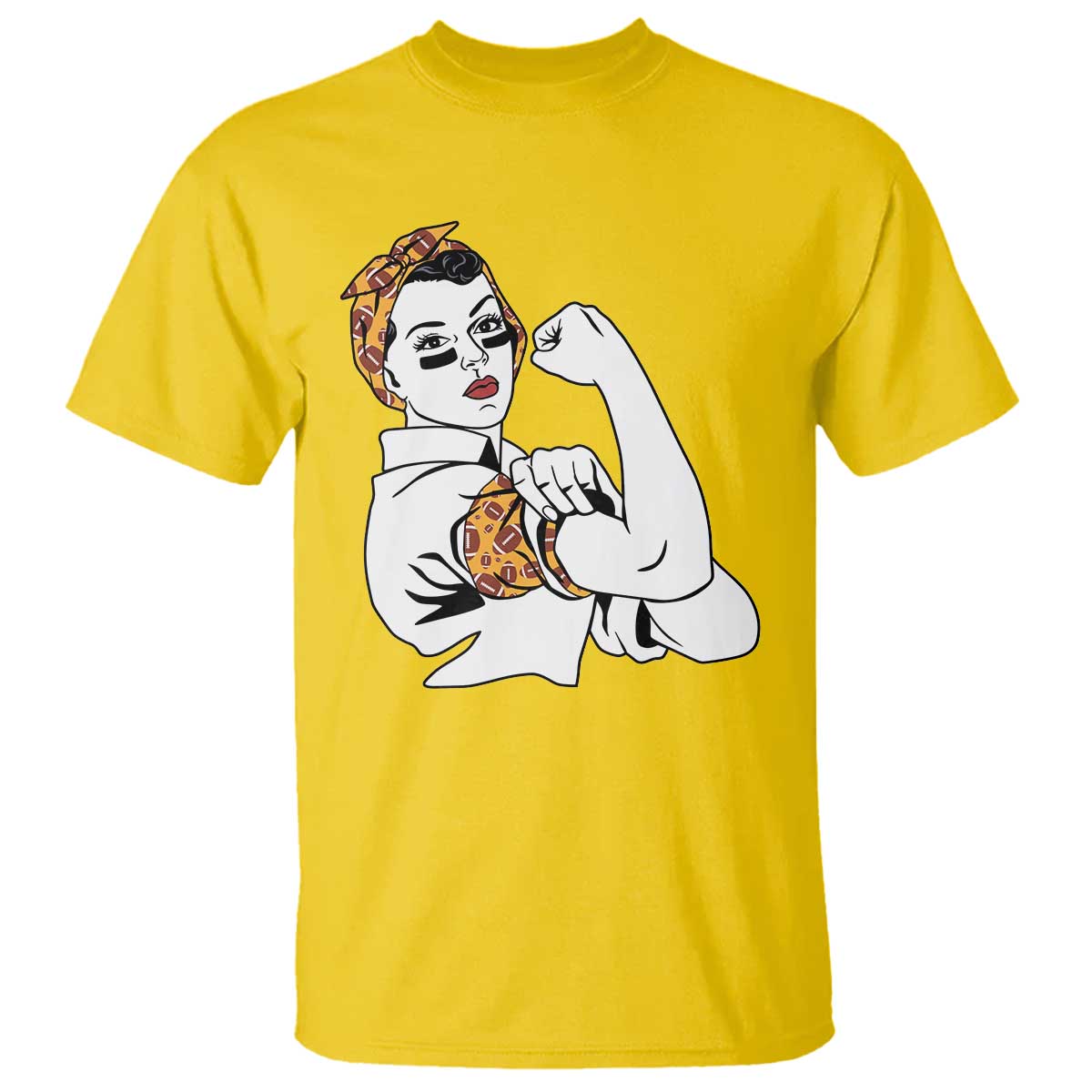 We Can Do It Game Day T Shirt Rosie The Riveter Strong Woman Football Fan TS12 Daisy Print Your Wear