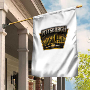 Pittsburgh Skyline Crest Graphic Garden Flag Football Lover Gift TS12 Print Your Wear