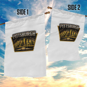 Pittsburgh Skyline Crest Graphic Garden Flag Football Lover Gift TS12 Print Your Wear