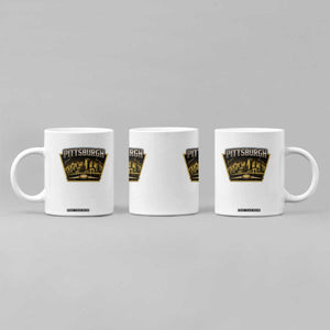 Pittsburgh Skyline Crest Graphic Coffee Mug Football Lover Gift TS12 Print Your Wear