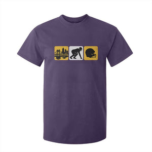 Pittsburgh Skyline Crest Graphic T Shirt For Kid Football Fan Pride TS12 Purple Print Your Wear