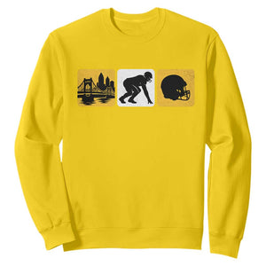 Pittsburgh Skyline Crest Graphic Sweatshirt Football Fan Pride TS12 Daisy Print Your Wear