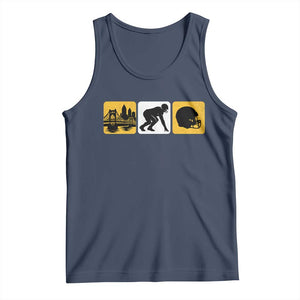 Pittsburgh Skyline Crest Graphic Tank Top Football Fan Pride TS12 Navy Print Your Wear