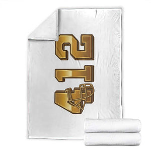 Vintage Pittsburgh City Skyline Crest Throw Blanket Game Day Fan Pride TS12 White Print Your Wear