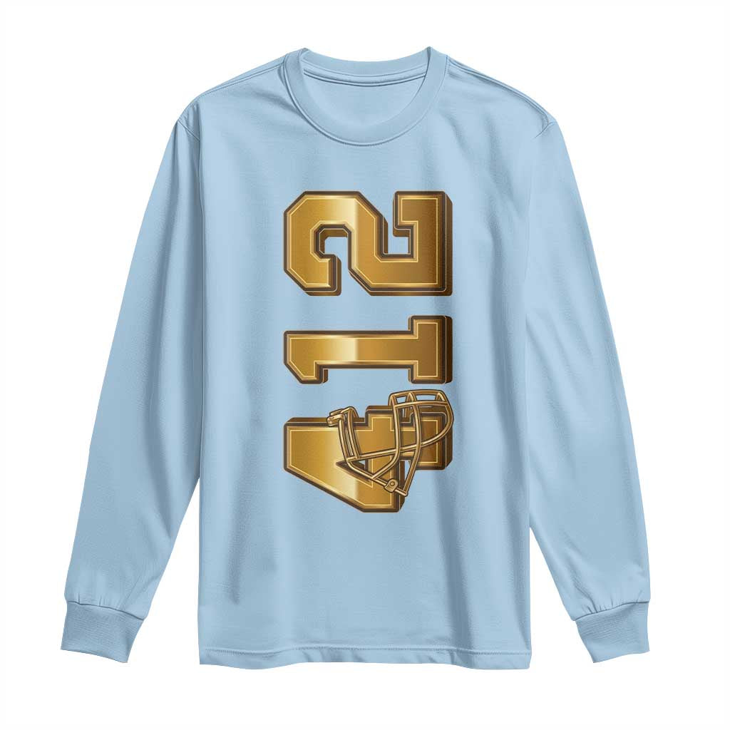 Vintage Pittsburgh City Skyline Crest Long Sleeve Shirt Game Day Fan Pride TS12 Light Blue Print Your Wear