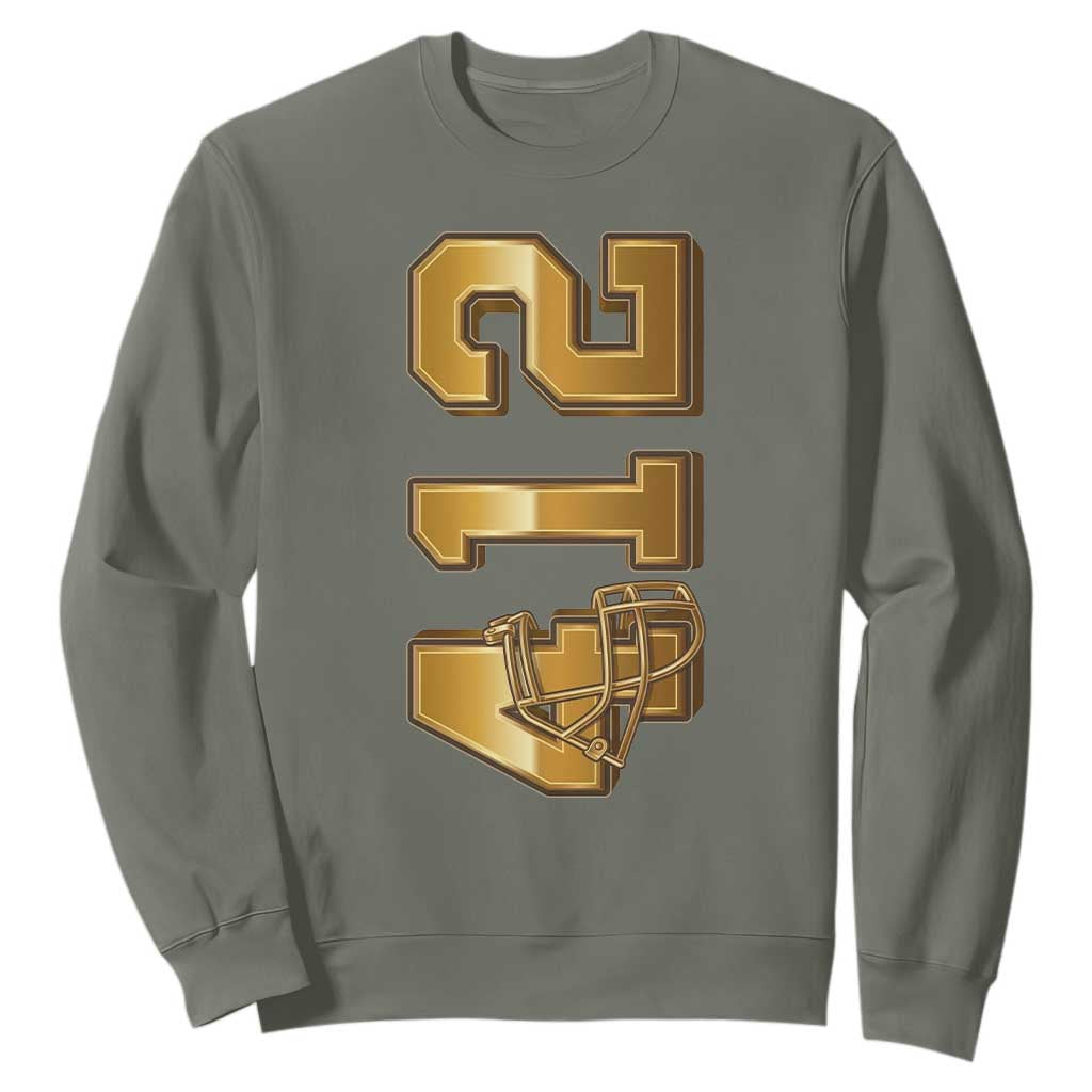 Vintage Pittsburgh City Skyline Crest Sweatshirt Game Day Fan Pride TS12 Military Green Print Your Wear