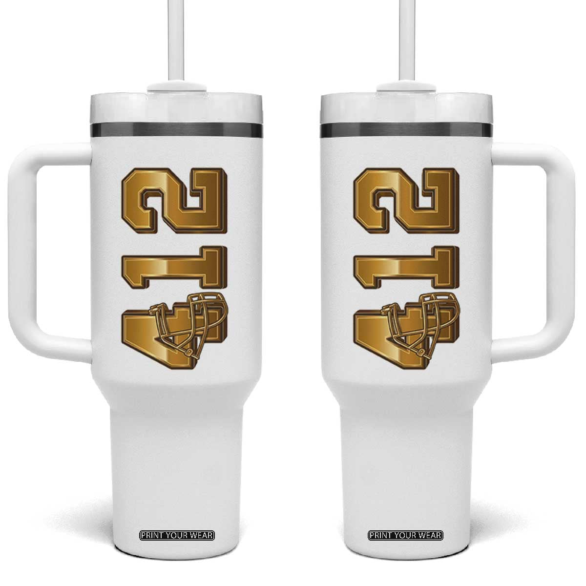 Vintage Pittsburgh City Skyline Crest Tumbler With Handle Game Day Fan Pride TS12 One Size: 40 oz White Print Your Wear