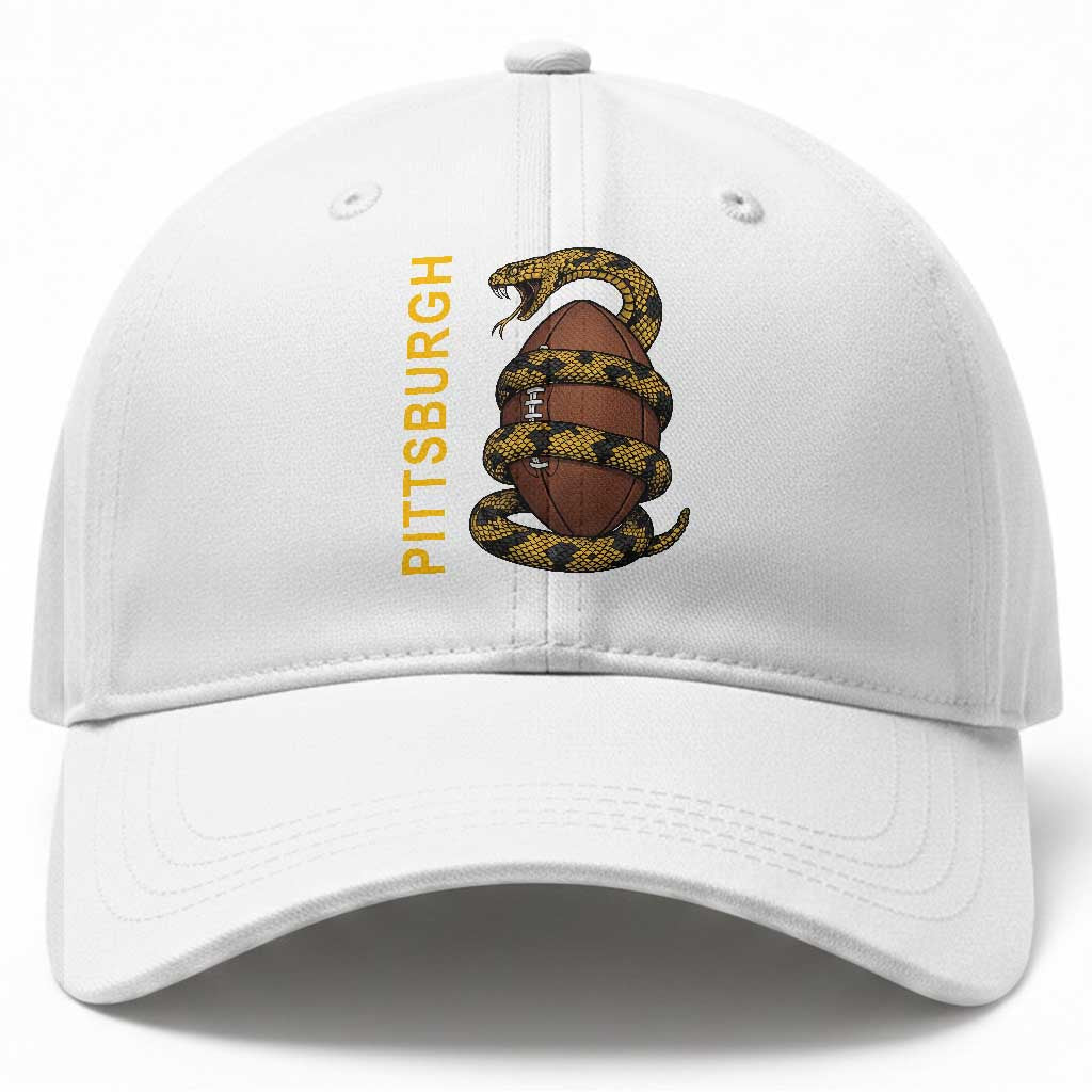 Vintage Black And Gold Rattlesnake Baseball Cap Pittsburgh Sports Fan TS12 Print Your Wear