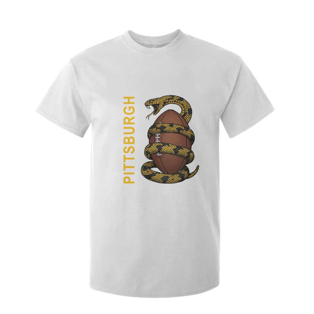 Vintage Black And Gold Rattlesnake T Shirt For Kid Pittsburgh Sports Fan TS12 White Print Your Wear