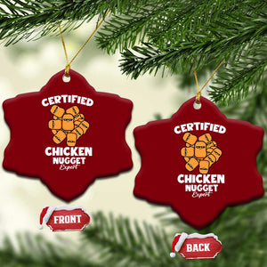 Funny Food Lover Gift Ceramic Ornament Certified Chicken Nugget Expert TS12 Print Your Wear