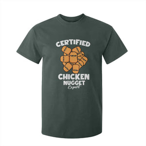 Funny Food Lover Gift T Shirt For Kid Certified Chicken Nugget Expert TS12 Dark Forest Green Print Your Wear