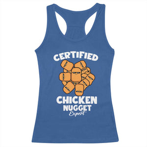 Funny Food Lover Gift Racerback Tank Top Certified Chicken Nugget Expert TS12 Royal Blue Print Your Wear