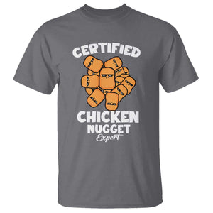 Funny Food Lover Gift T Shirt Certified Chicken Nugget Expert TS12 Charcoal Print Your Wear