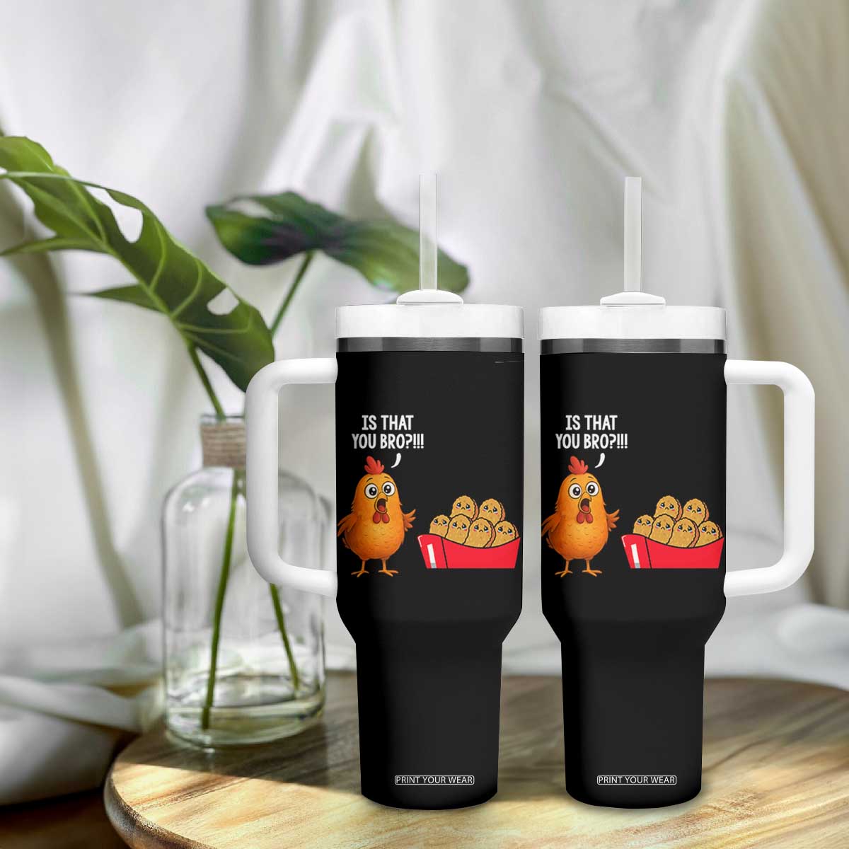 Funny Chicken Nuggets Lover Tumbler With Handle Is That You Bro TS12 Print Your Wear