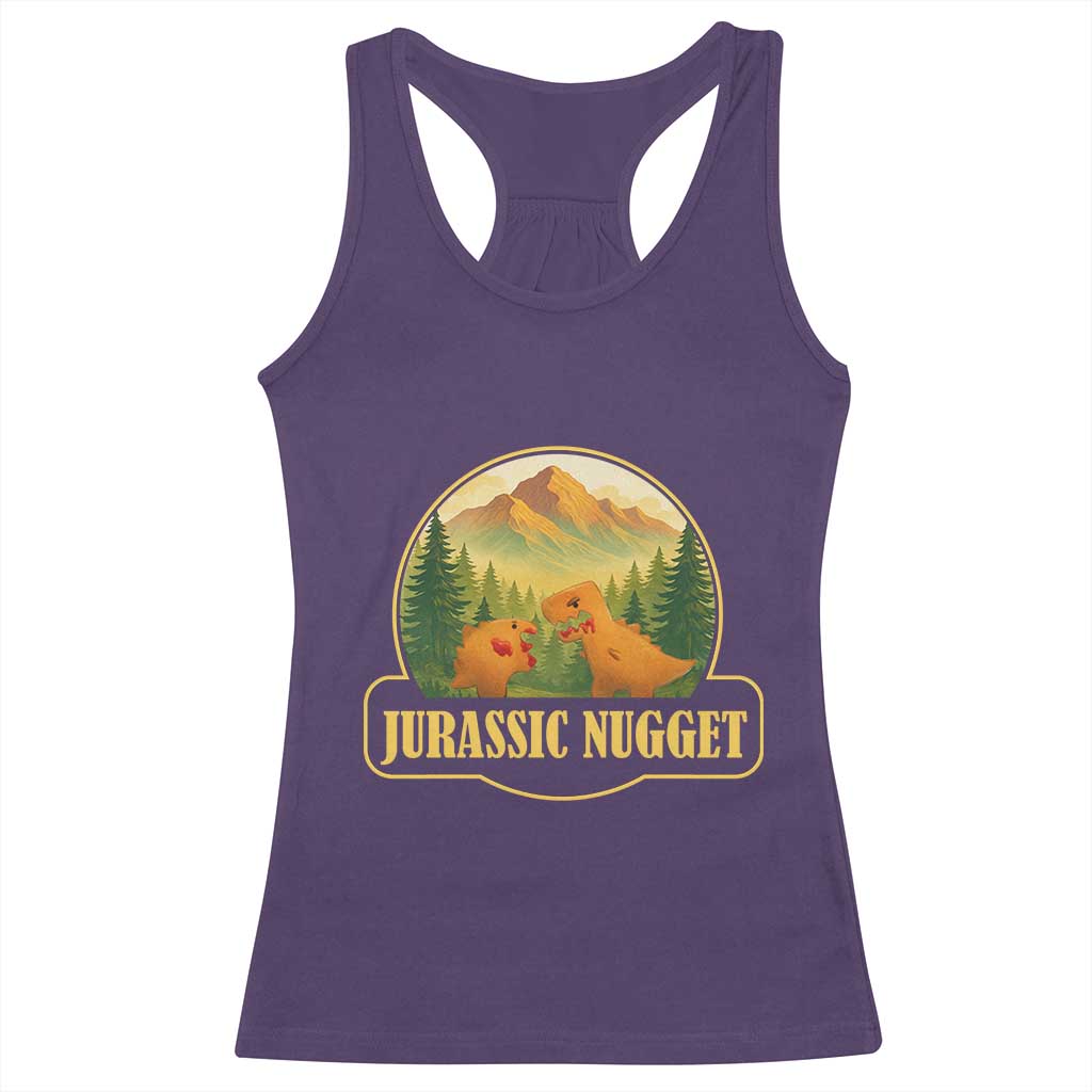 Jurassic Nugget World Dino Racerback Tank Top Nugget Lover Gift TS12 Purple Print Your Wear