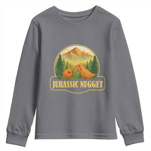 Jurassic Nugget World Dino Youth Sweatshirt Nugget Lover Gift TS12 Charcoal Print Your Wear