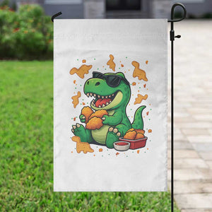 Funny Dinosaur Eating Chicken Nuggets Garden Flag Food Lover Gift TS12 Print Your Wear