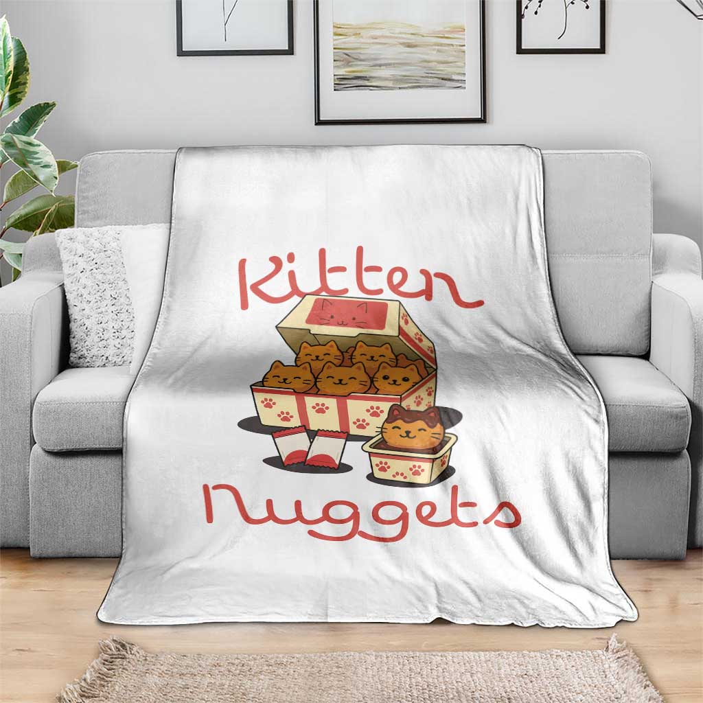 Kitten Nuggets Throw Blanket Funny Cat Lover Gift TS12 Print Your Wear