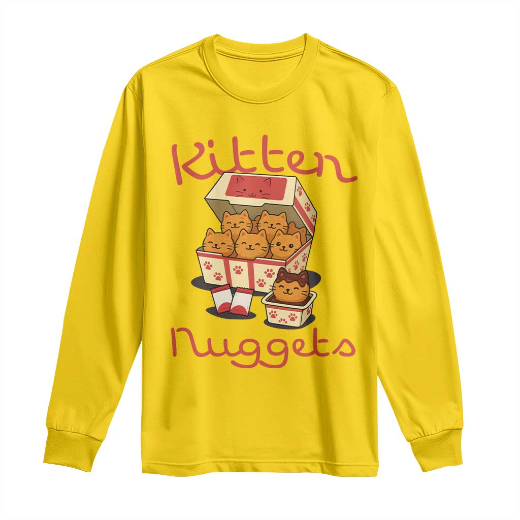 Kitten Nuggets Long Sleeve Shirt Funny Cat Lover Gift TS12 Daisy Print Your Wear
