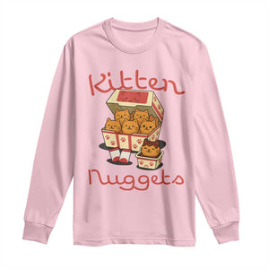 Kitten Nuggets Long Sleeve Shirt Funny Cat Lover Gift TS12 Light Pink Print Your Wear