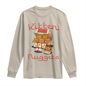 Kitten Nuggets Long Sleeve Shirt Funny Cat Lover Gift TS12 Sand Print Your Wear