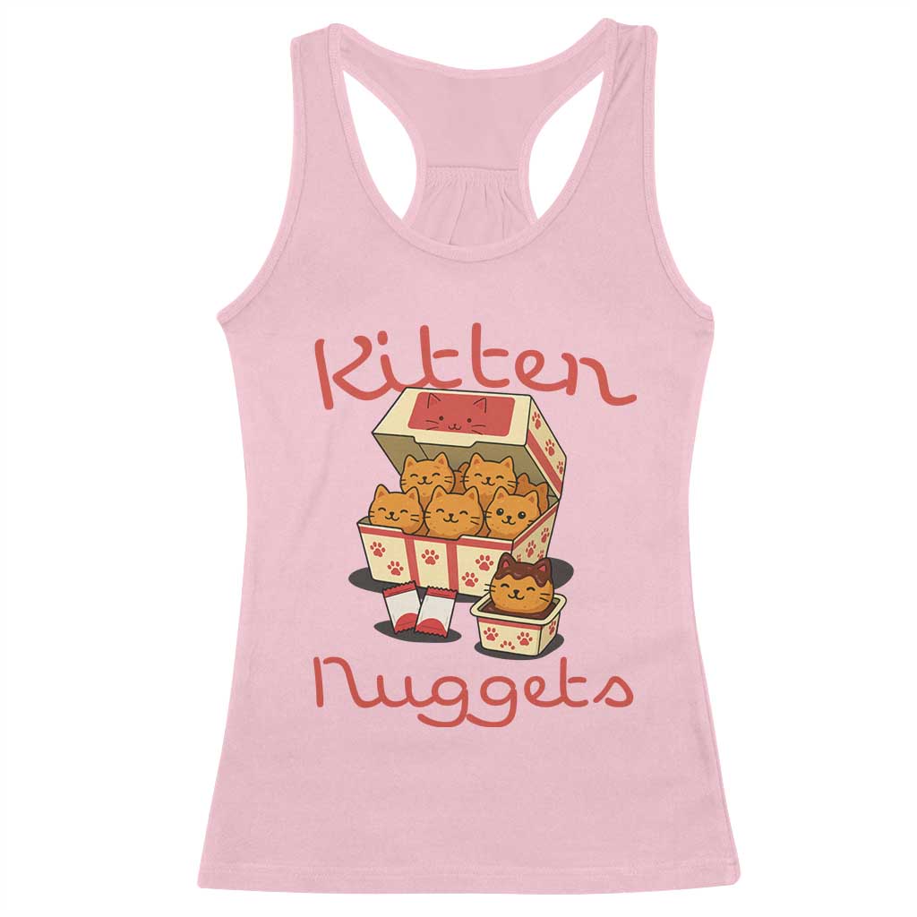 Kitten Nuggets Racerback Tank Top Funny Cat Lover Gift TS12 Light Pink Print Your Wear