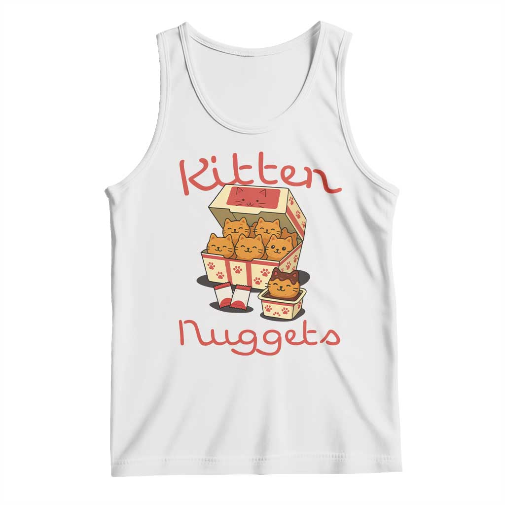 Kitten Nuggets Tank Top Funny Cat Lover Gift TS12 White Print Your Wear