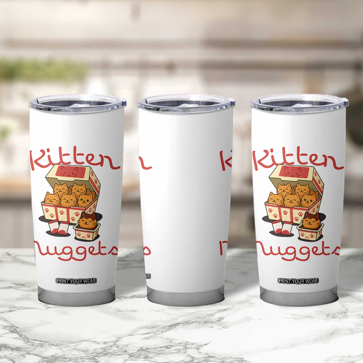 Kitten Nuggets Tumbler Cup Funny Cat Lover Gift TS12 Print Your Wear