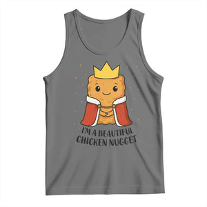 I'm A Beautiful Chicken Nugget Tank Top Food Humor Gift TS12 Black Heather Print Your Wear