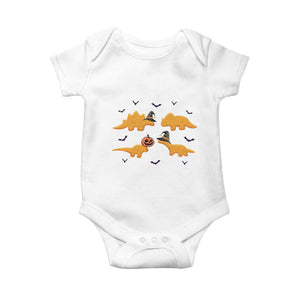 Halloween Dinosaur Nugget Baby Onesie Funny Spooky Food Gift TS12 White Print Your Wear