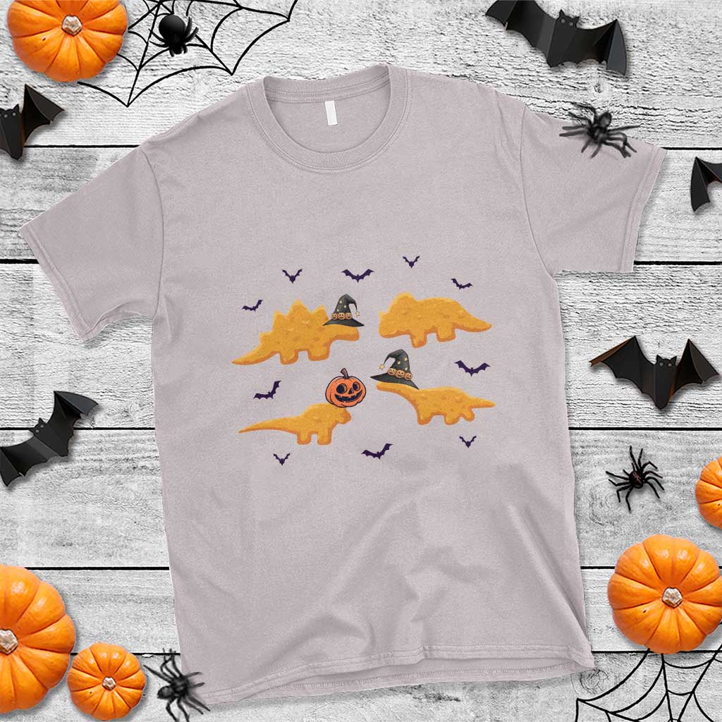 Halloween Dinosaur Nugget T Shirt Funny Spooky Food Gift TS12 Ice Gray Print Your Wear