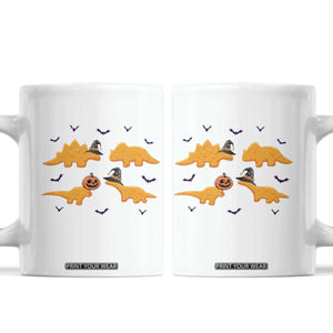 Halloween Dinosaur Nugget Coffee Mug Funny Spooky Food Gift TS12 White Print Your Wear