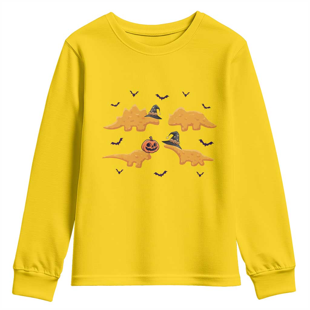 Halloween Dinosaur Nugget Youth Sweatshirt Funny Spooky Food Gift TS12 Daisy Print Your Wear