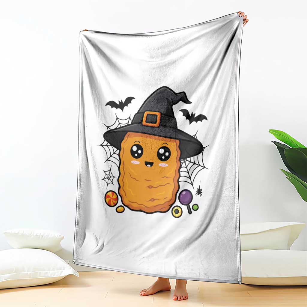 Halloween Nugget With Witch Hat Throw Blanket Funny Food Gift TS12 Print Your Wear