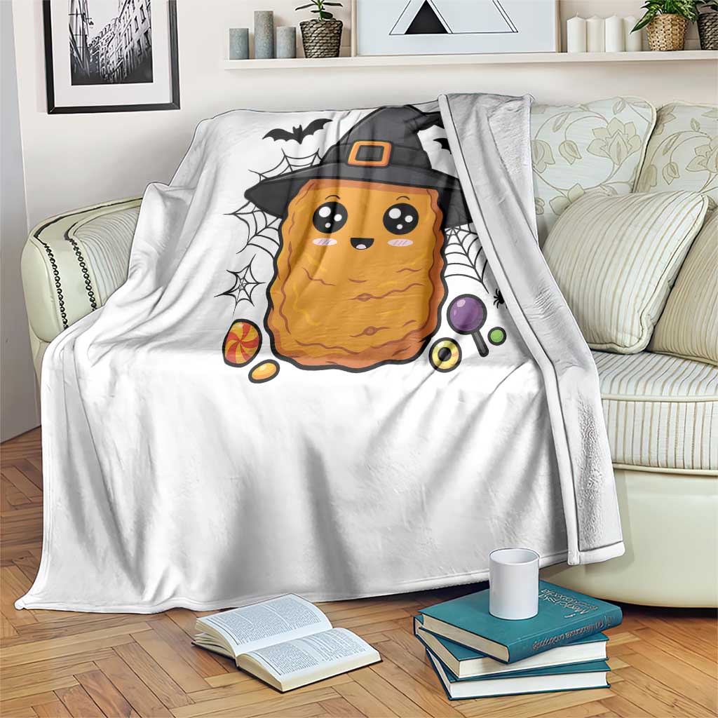Halloween Nugget With Witch Hat Throw Blanket Funny Food Gift TS12 Print Your Wear
