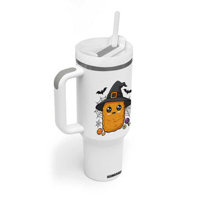 Halloween Nugget With Witch Hat Tumbler With Handle Funny Food Gift TS12 Print Your Wear