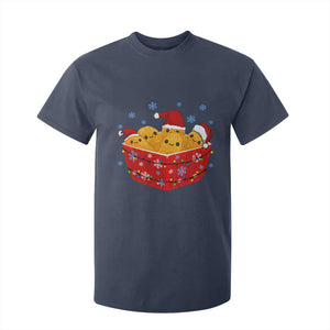 Christmas Chicken Nuggets T Shirt For Kid Funny Food Lover Gift TS12 Navy Print Your Wear