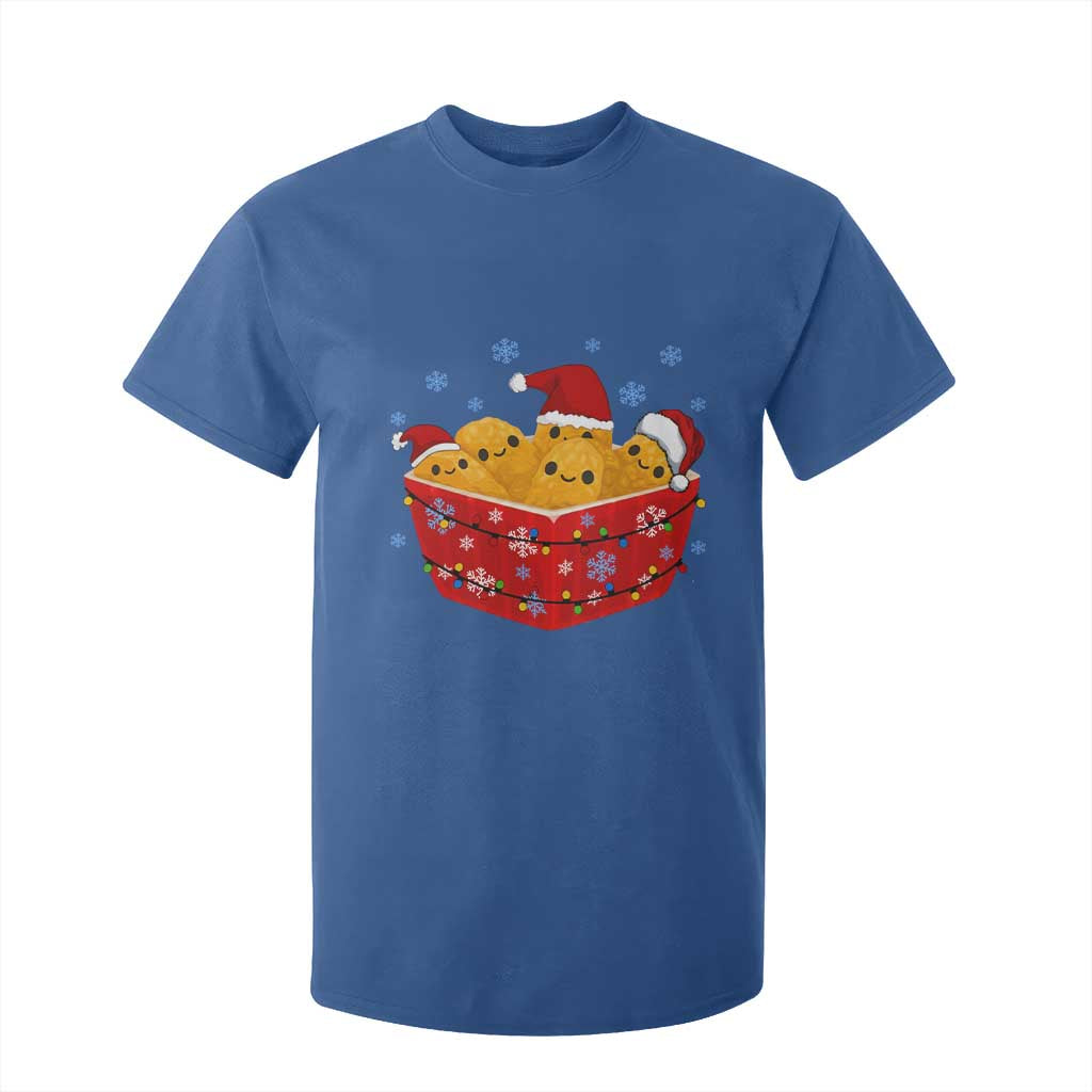 Christmas Chicken Nuggets T Shirt For Kid Funny Food Lover Gift TS12 Royal Blue Print Your Wear