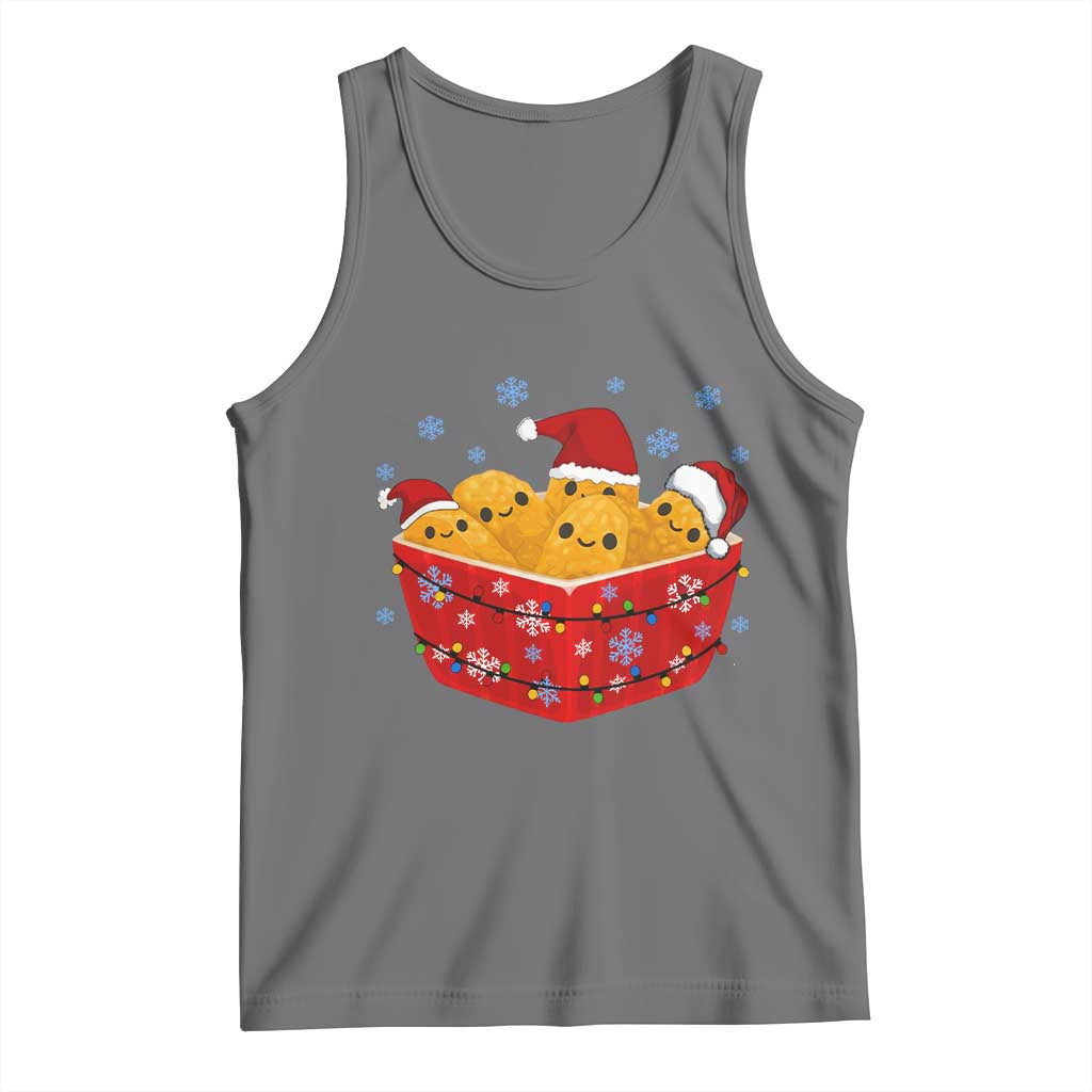Christmas Chicken Nuggets Tank Top Funny Food Lover Gift TS12 Black Heather Print Your Wear