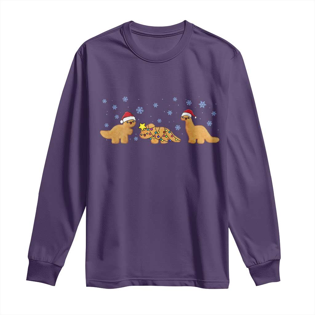 Chicken Nugget Lover Long Sleeve Shirt Christmas Holiday Gift TS12 Purple Print Your Wear