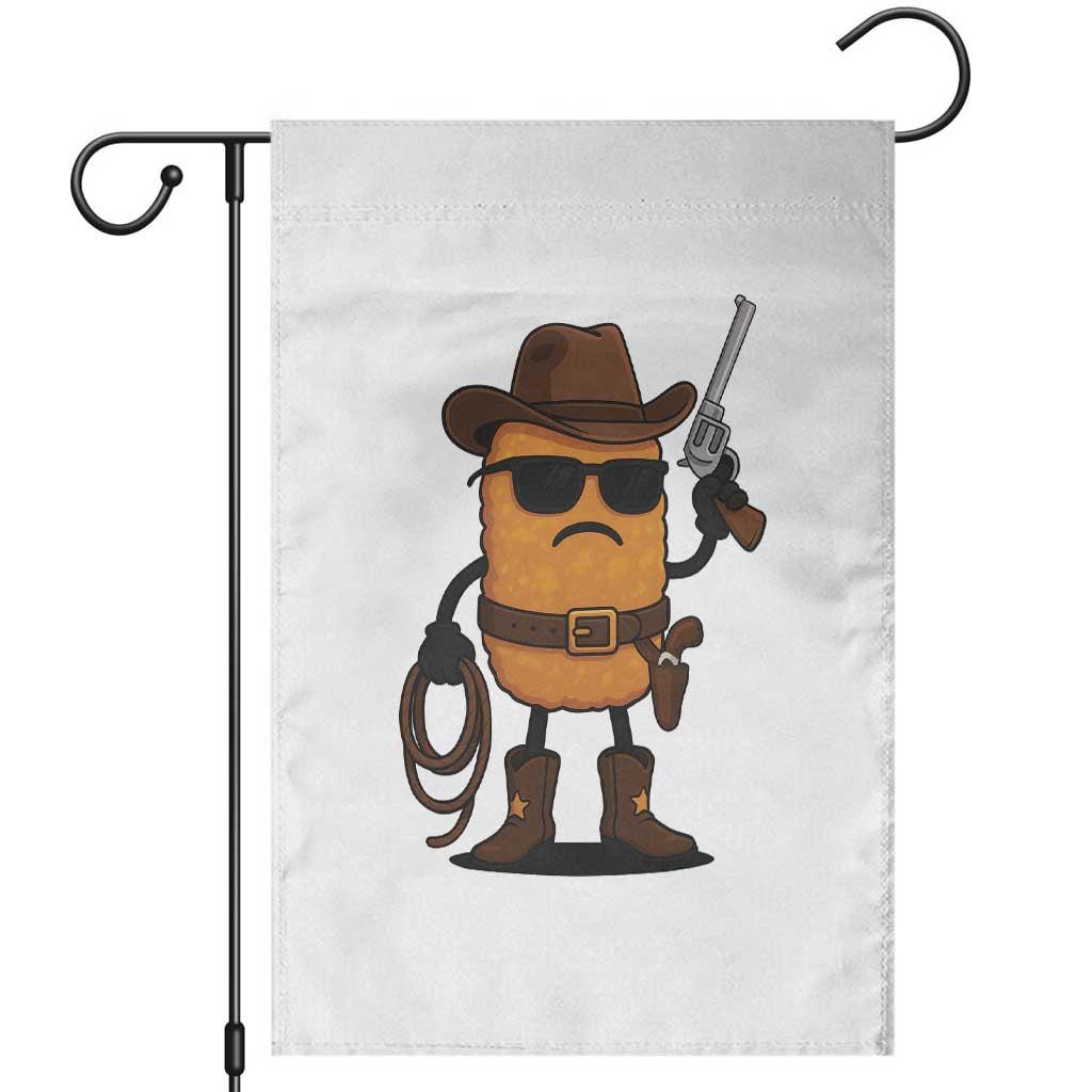Cowboy Chicken Nugget Garden Flag Funny Food Gift TS12 White Print Your Wear