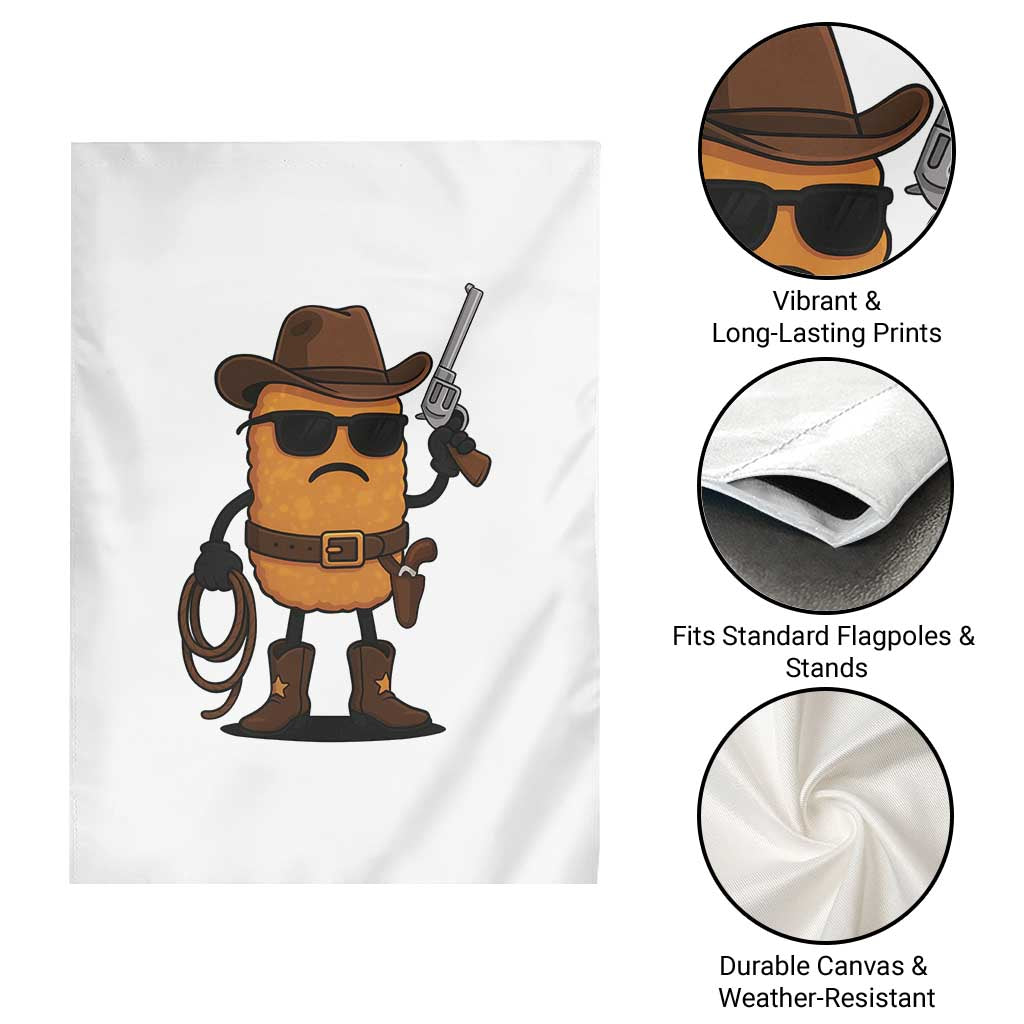 Cowboy Chicken Nugget Garden Flag Funny Food Gift TS12 Print Your Wear