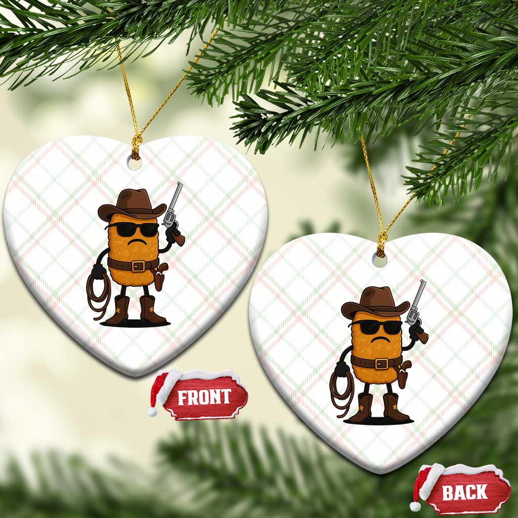 Cowboy Chicken Nugget Ceramic Ornament Funny Food Gift TS12 Print Your Wear