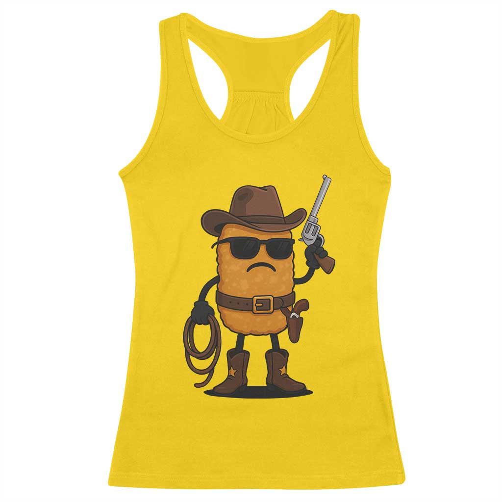 Cowboy Chicken Nugget Racerback Tank Top Funny Food Gift TS12 Daisy Print Your Wear
