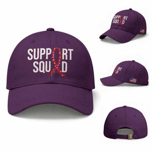 HIV AIDS Awareness Fighter Baseball Cap Support Squad Gift TS12 Baseball Cap Universal Fit Purple Print Your Wear