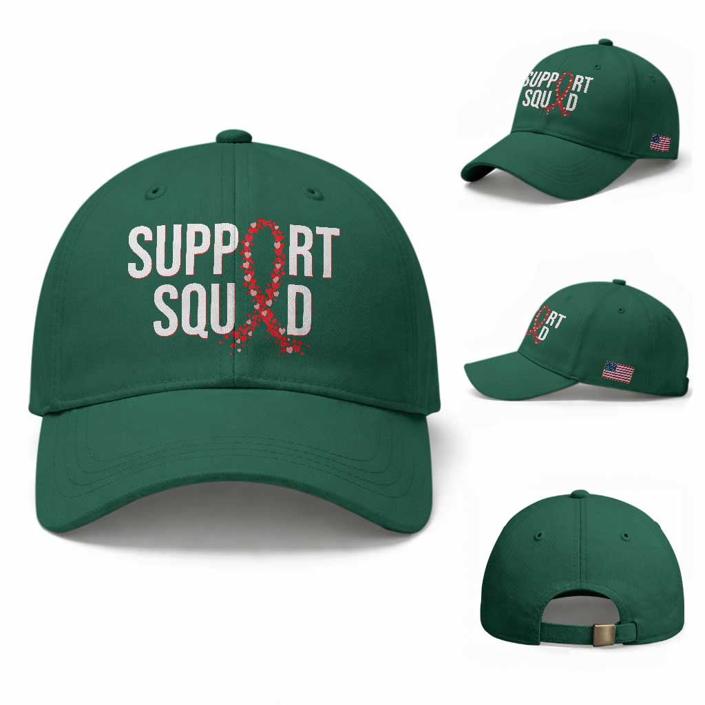 HIV AIDS Awareness Fighter Baseball Cap Support Squad Gift TS12 Baseball Cap Universal Fit Irish Green Print Your Wear