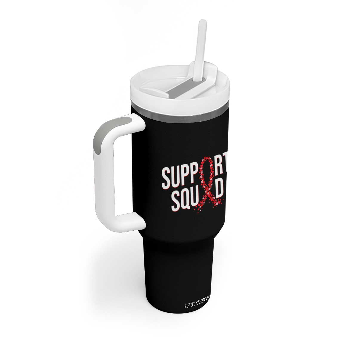HIV AIDS Awareness Fighter Tumbler With Handle Support Squad Gift TS12 Print Your Wear